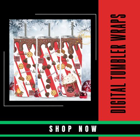 Holidays Digital Tumbler Wraps